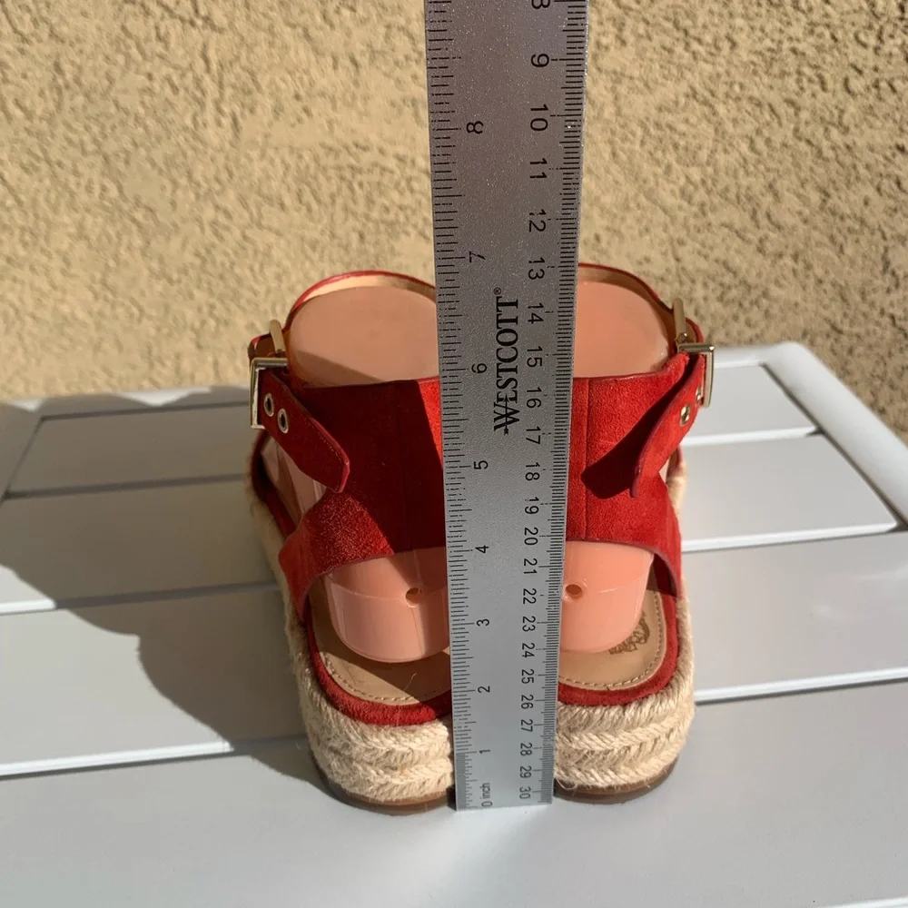 Vince Camuto red suede sandals espadrilles size 6M - Picture 5 of 14